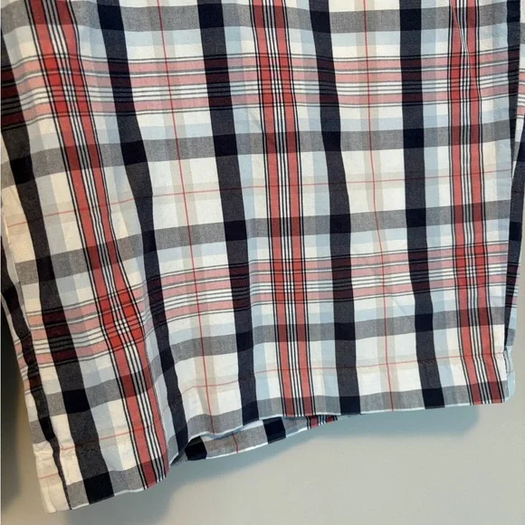 Men IZOD Flat Front Portsmith Plaid Shorts W36 Golf Preppy Casual Sporty - Picture 6 of 13